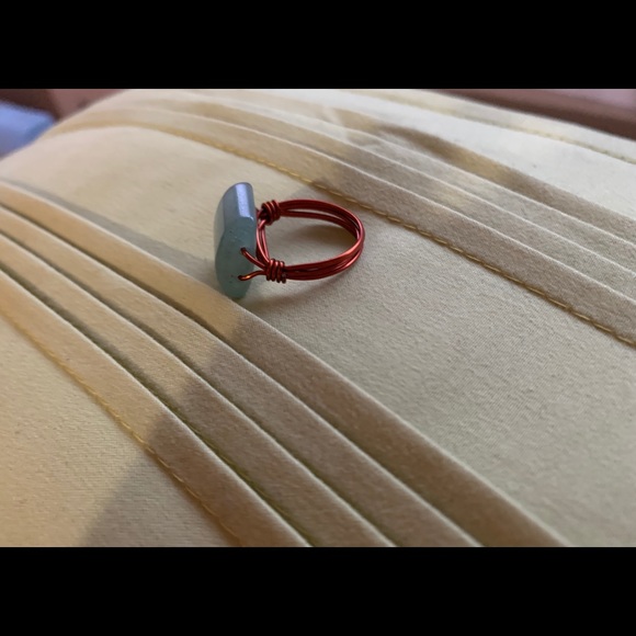 4/$20 Jade and copper ring. - Picture 2 of 2